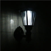 Outdoor solar hexagonal wall light