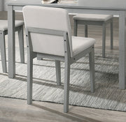 Grey Finish 5 Piece Dining Room