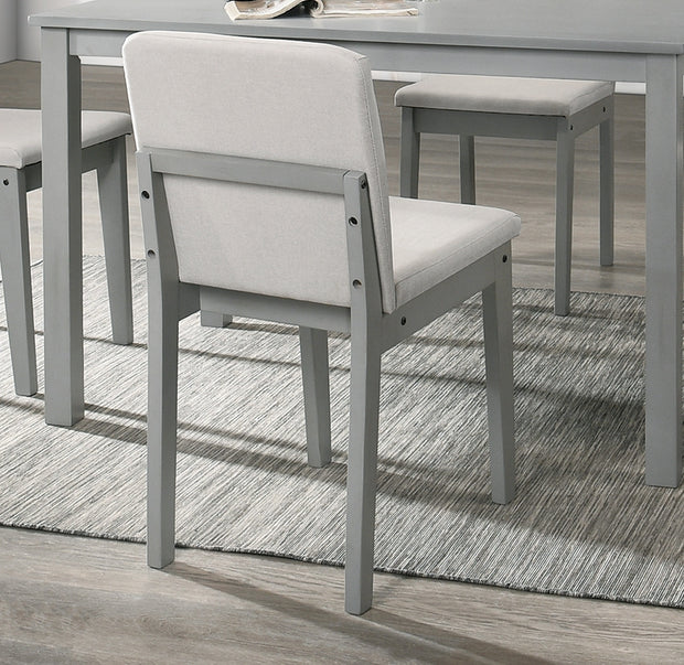 Grey Finish 5 Piece Dining Room