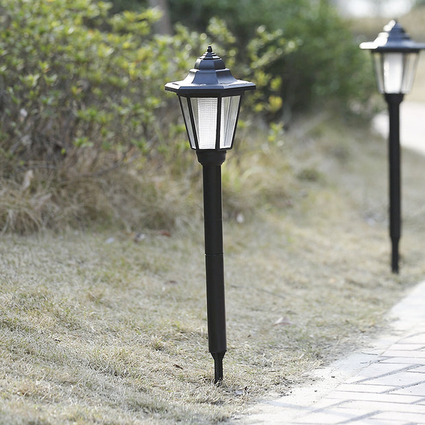 Outdoor solar hexagonal wall light