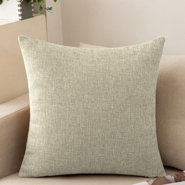 Solid Color Cotton And Linen Sofa Pillow Cases