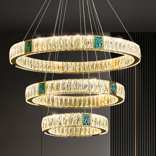 Light Luxury Crystal Chandelier Living Dining Room