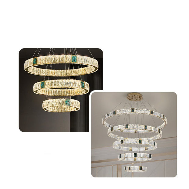 Light Luxury Crystal Chandelier Living Dining Room