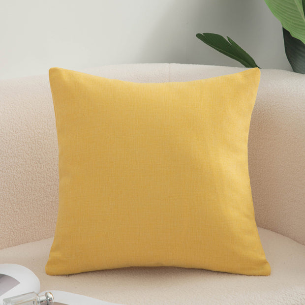 Solid Color Cotton And Linen Sofa Pillow Cases